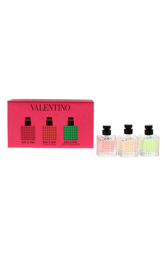 Valentino set 3 pc rom+coral+green 6ml
